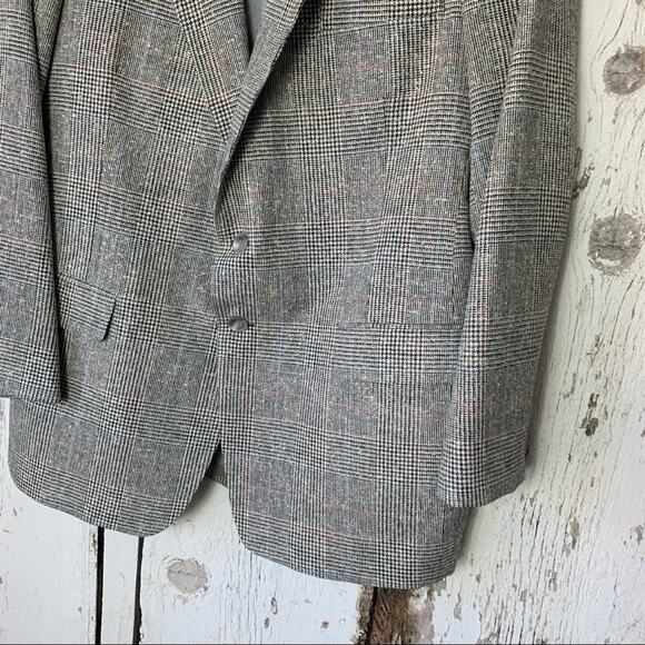 Towncraft Vintage Plaid Blazer Jacket Mens - Picture 2 of 13